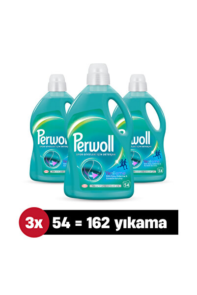 Perwoll Sıvı Çamaşır Deterjanı Spor Giysiler 3'lü set 2.97L (162 Yıkama)