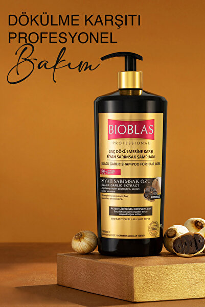 Bioblas Saç Dökülmesine Karşı Siyah Sarımsak Şampuanı 1.000 Ml Saç Dökülmesine Karşı Güçlendirici Formül