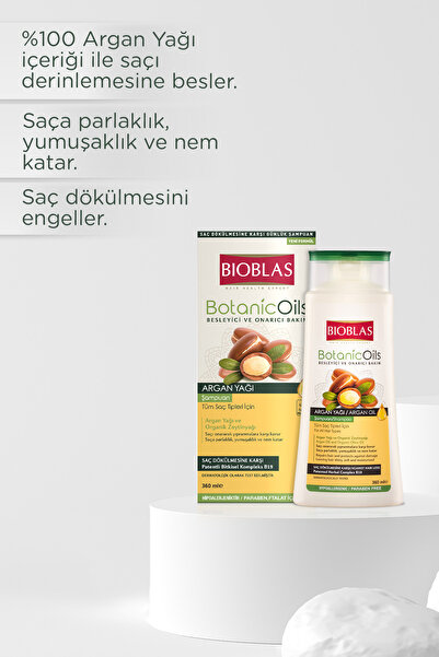 Bioblas Botanic Oils Argan Şampuan 360 Ml Besleyici, Onarıcı, Argan Yağı