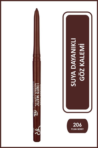 Golden Rose Liner Matic Waterproof Eyepencil - Suya Dayanıklı Göz Kalemi No:206 Plum Berry