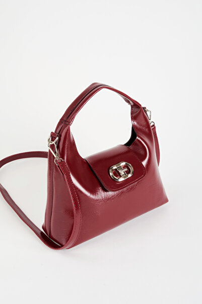 Vivaq Women's Burgundy Faux Leather Flip Lock Closure Handbag and Shoulder Bag