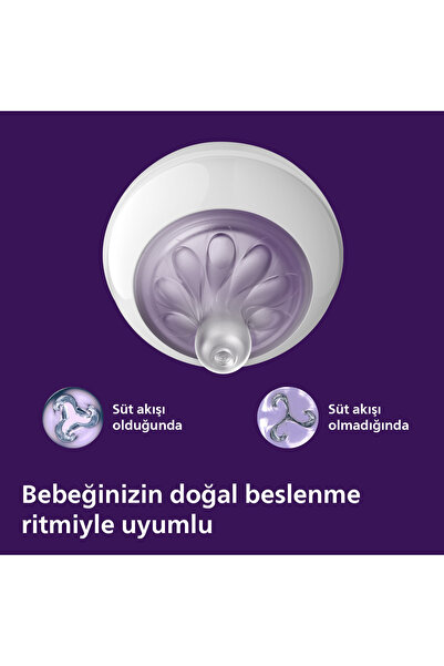 Philips Avent Doğal Tepkili 2'li Biberon Emziği, 3 Numara, SCY963/02