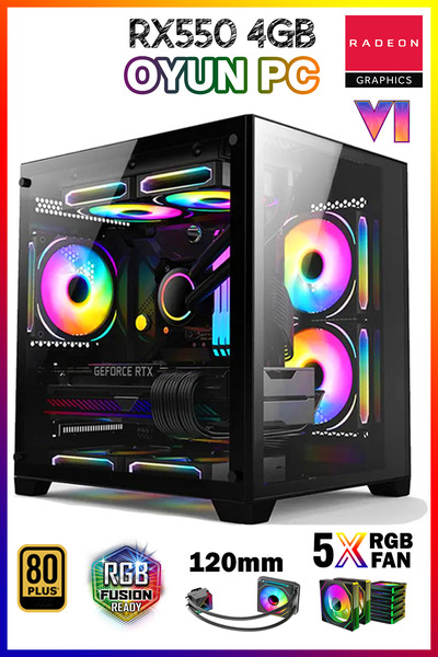 Zeiron Colder X25 Ryzen 5 5500 32gb 512gb M.2 Ssd Rx550 Sıvı Soğutmalı Oyuncu...