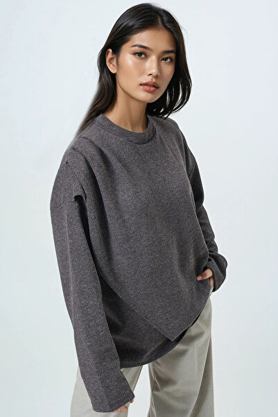 Trend Alaçatı Stili Women's Brown Crew Neck Wrap Cut Knitwear Blouse Alc-X14710