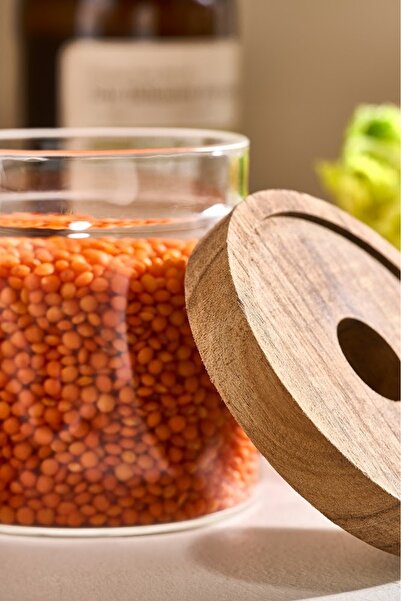 Karaca Mova Acacia Glass Storage Container 400 ml