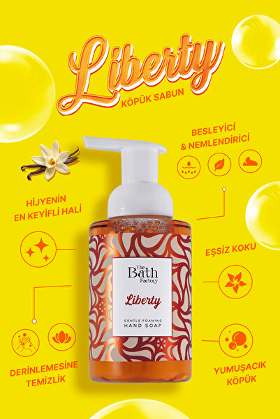 THE BATH FACTORY Nemlendirici Arındırıcı Liberty Köpük Sabun 300 ml