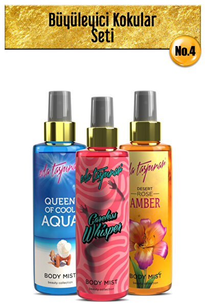 Eda Taşpınar Büyüleyici Kokular Seti.no.4 Amber &aqua &whisper Body Mist 200 ...