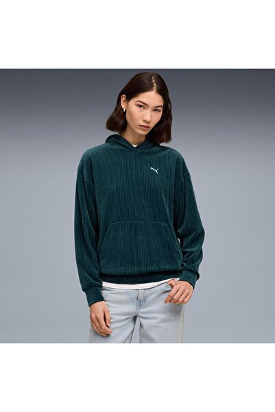 Puma Ess Elevated Velour Hoodie Women's Adult Sweatshirt