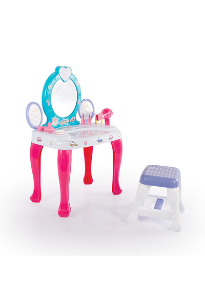 Dolu UNICORN MAKYAJ MASASI VE TABURE SETİ 2568