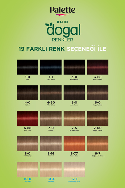 Palette Kalıcı Doğal Renkler 5-0 Açık Kahve Kakao Yağı Saç Boyası