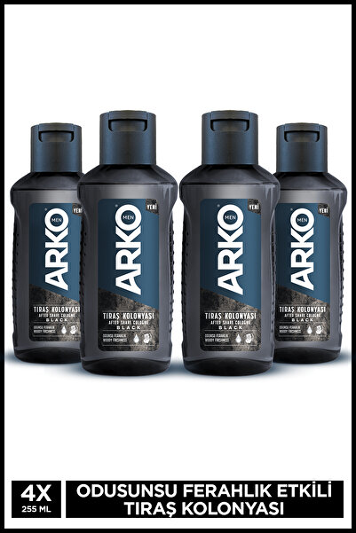 Arko Men Black Tıraş Sonrası Kolonya Odunsu Ferahlık 4x255 Ml