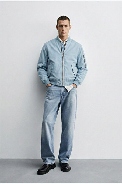 ablukaonline Ανδρικό μπουφάν Blue Basic Bomber