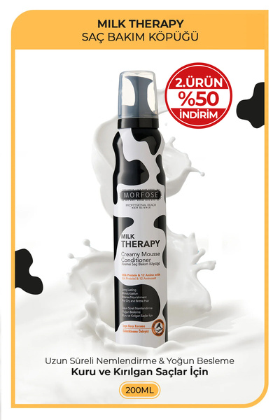 Morfose Milk Therapy Saç Bakım Köpüğü 200 ml - Nemlendirme