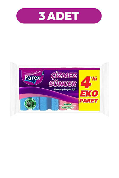 Parex Çizmez 4'lü Sünger Oluklu Üçlü Paket