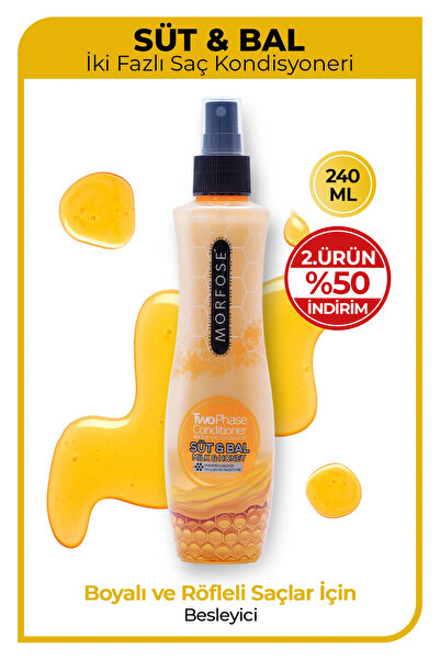 Morfose Boyalı ve Röfleli Saçlar İçin Çift Fazlı Süt & Bal Fön Suyu 240 ml