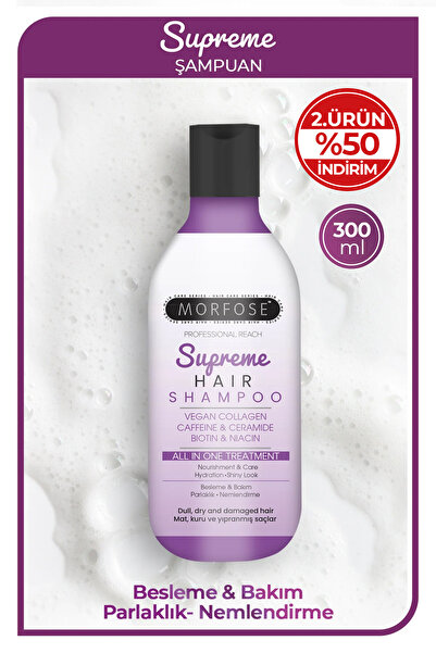 Morfose Supreme Vegan Collagen Caffeine İçeren Saç Şampuanı 300 ml