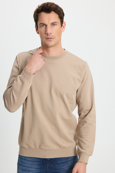 Tudors Erkek Relax Fit Rahat Kesim %100 Pamuk 2 İplik Bisiklet Yaka Taş Sweat...