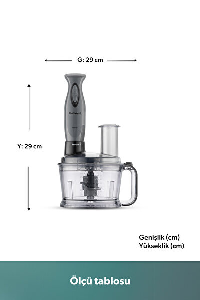 HOMEND Functionall 2851H Food Processor Anthracite Black