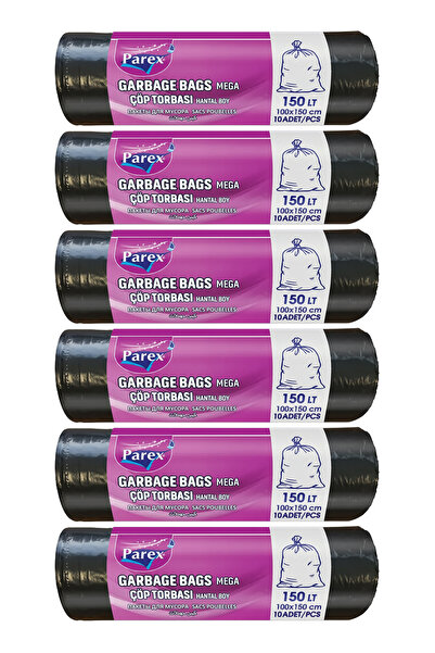 Parex Professional 10-Pack Garbage Bags Large Size 100 X 150 cm Six Pack