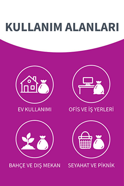 Parex Büzgülü 15'li Çöp Torbası Beyaz Sabun Kokulu Orta Boy 55 x 60 cm Beşli Paket