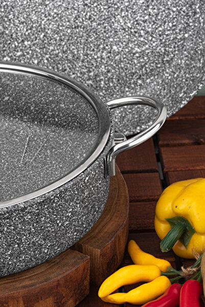 Taç Set de oale și tigaie din granit Ultra Classic, 3 piese, gri