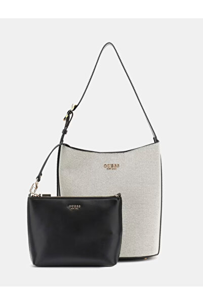 Guess حقيبة يد نسائية بيج، أسود HWAG9662040