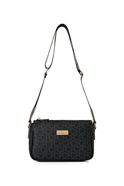 Pierre Cardin Black Large Alphabet Women's Crossbody Bag 05Po22Y1539