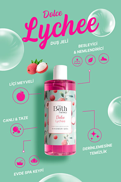 THE BATH FACTORY Nemlendirici Ve Besleyici Dolche Lychee Duş Jeli 400 ml