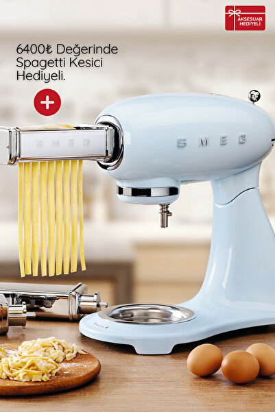 SMEG 50's Style Retro Pastel Mavi Stand Mikser smf03pbeu