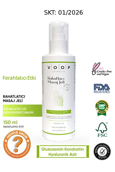 VOOP Rahatlatıcı Masaj Jeli 150 ml | Glukozamin Kondroitin, Hyaluronik Asit SKT: 01/2026