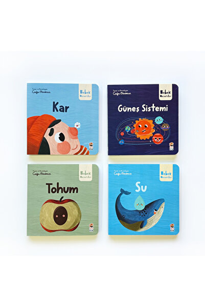 Sincap Kitap Bebek Üniversitesi 4'lü Bilim ve Doğa Seti | 0-3 Yaş Eğitici Karton Kitap