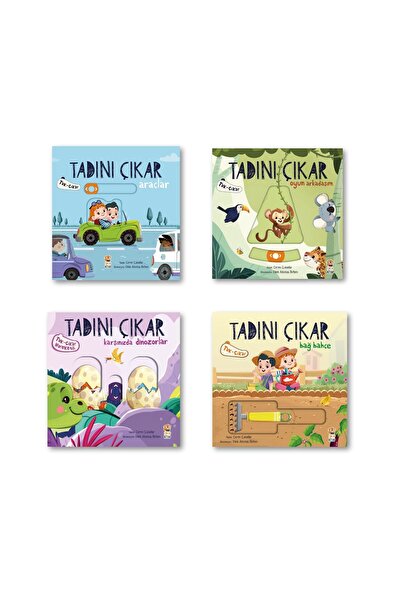 Sincap Kitap Tadını Çıkar 4 Kitap Set - Dinozorlar Araçlar Bağ Bahçe Karşınızda Oyun Arkadaşım