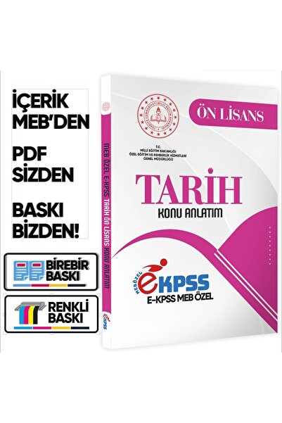 Karakutu Yayınları 2026 MEB Özel EKPSS Önlisans-Ortaöğretim TARİH Konu Anlatı...