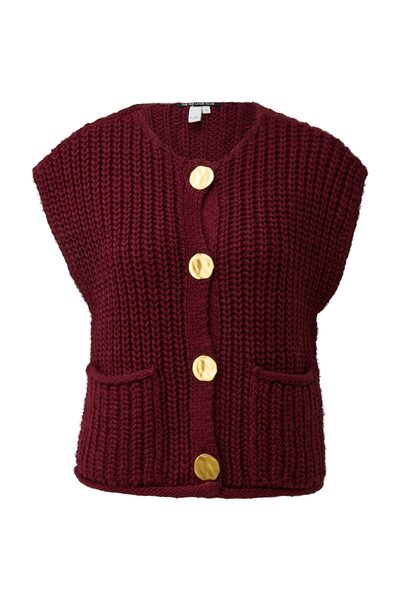 QS by s.Oliver Rundhalsausschnitt, weich, Strickware, Knopfleiste