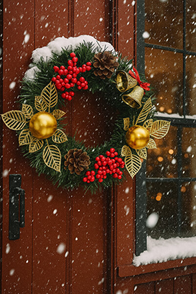 Waldern Christmas Door Ornament 24 cm Decorative Christmas Ornament