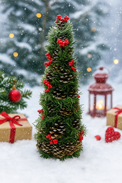 Waldern Decorative natural pyramid ornament 50 cm christmas ornament