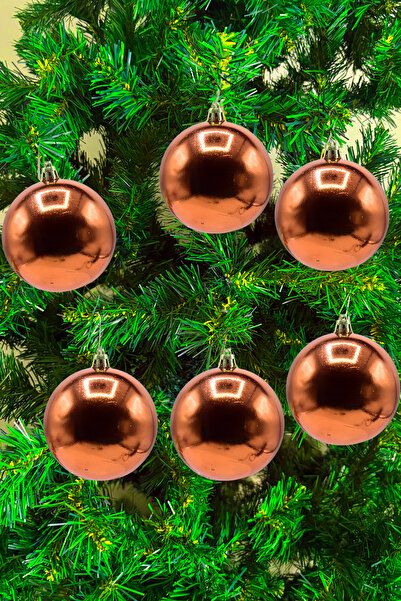 Waldern 6-Piece Christmas Pine Tree Ball 4cm Copper