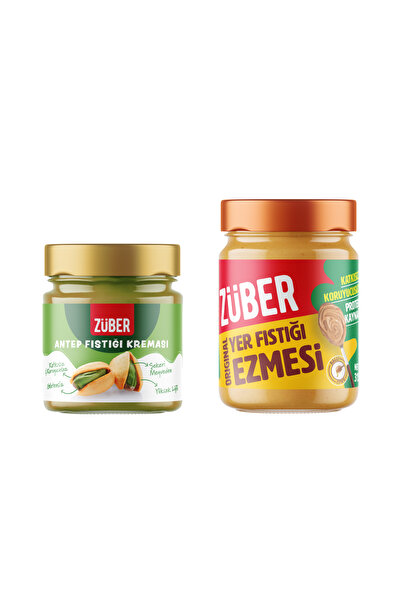 Züber Antep Fıstığı Kreması 200 g + Original Fıstık Ezmesi (Bal İlaveli) 315 g