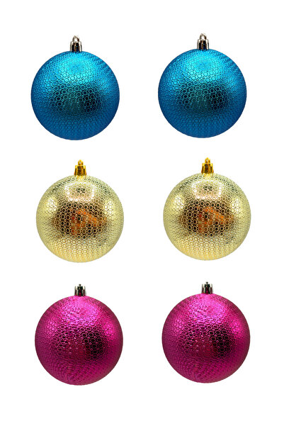 Waldern Christmas pine tree ornament mix 8 cm figured matte 6-piece cute ball