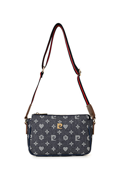 Pierre Cardin Navy Blue Denim Women's Crossbody Bag 05Po22Y1539