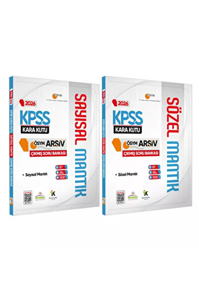 Karakutu Yayınları 2026 KPSS Kara Kutu Sayısal ve Sözel Mantık Set ÖSYM Çıkmı...