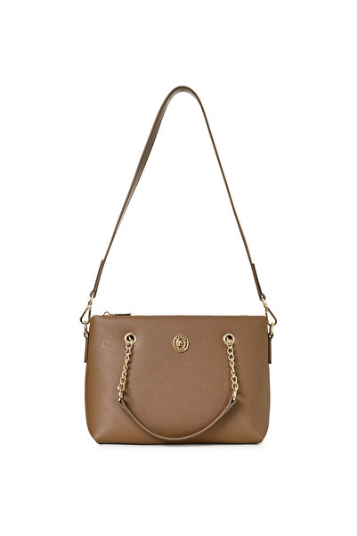 Pierre Cardin Taba Eski Print Women's Crossbody Bag 05Po22Y1561