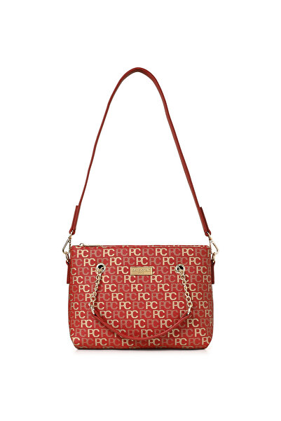 Pierre Cardin Rote Tram-Alphabet Damen Umhängetasche 05PO22Y1561