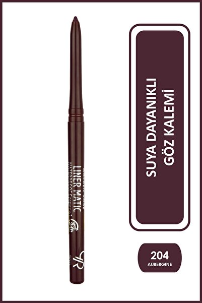 Golden Rose Liner Matic Waterproof Eyepencil No: 204 Aubergine - Asansörlü Su...