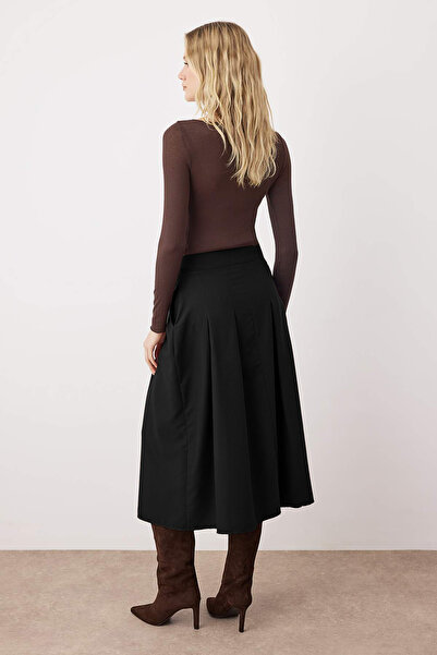 Trendyol Collection Black Woven Skirt Twoss24Et00169