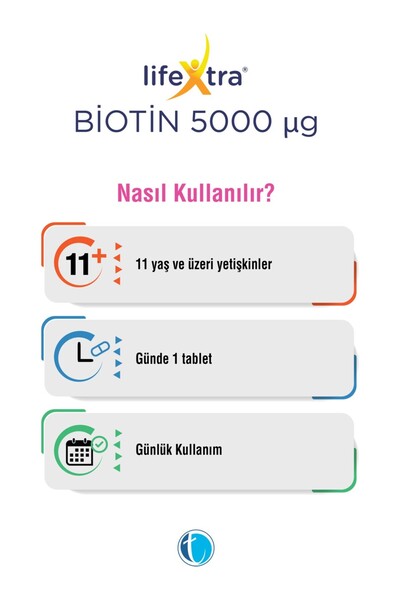 Tab İlaç Lifextra Biotin 5000 Mg 60 Tablets 8680133001185