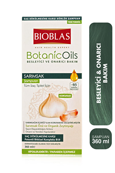 Bioblas Botanic Oils Sarımsaklı Şampuan 360 ml Saç Dökülmesine Karşı, Güçlendirici