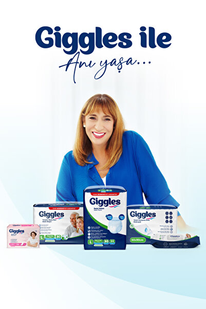 giggles Yetişkin Emici Külot Bez Ekstra Büyük Boy (XL) Bel Boyu 120-170cm Islaklık Göstergeli 30 Adet