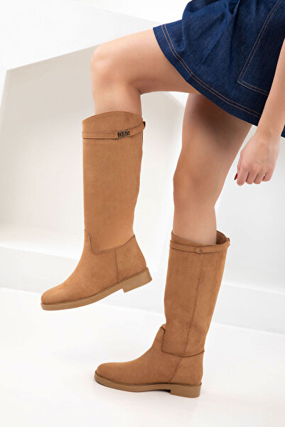 SOHO Taba Süet Kadın Çizme 21174