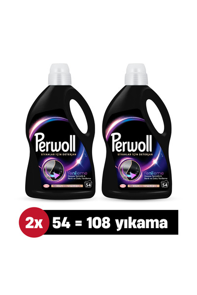 Perwoll Hassas Sıvı Deterjan 2,97 L x2 'li set Siyahlar ve Koyu Renkler (108 ...